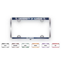 Brushed Zinc and Colored License Plate Frame